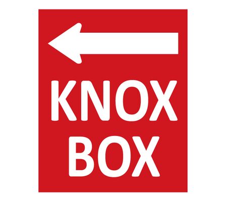 Directional 8"h x 6.5"w Aluminum Knox Box Sign Image