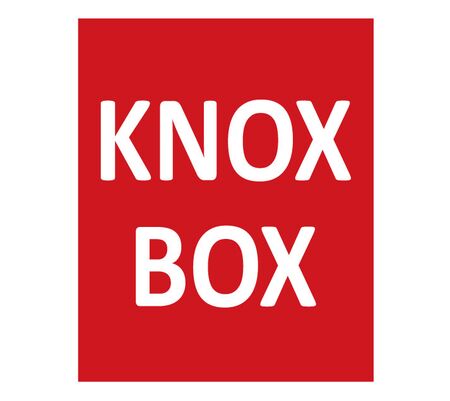 8"h x 6.5"w Aluminum Knox Box Sign Image