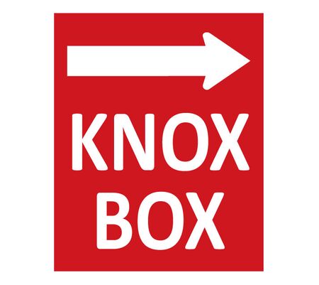 Right Directional 8"h x 6.5"w Aluminum Knox Box Sign Image Right Directional 8"h x 6.5"w Aluminum Knox Box Sign Image