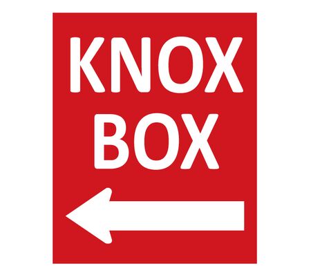 Directional 8"h x 6.5"w Aluminum Knox Box Bottom Arrow Sign Image Directional 8"h x 6.5"w Aluminum Knox Box Bottom Arrow Sign Image