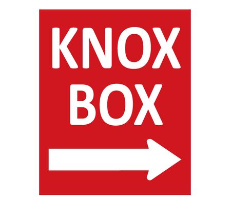 Directional 8"h x 6.5"w Aluminum Knox Box Bottom Right Arrow Sign Image Directional 8"h x 6.5"w Aluminum Knox Box Bottom Right Arrow Sign Image