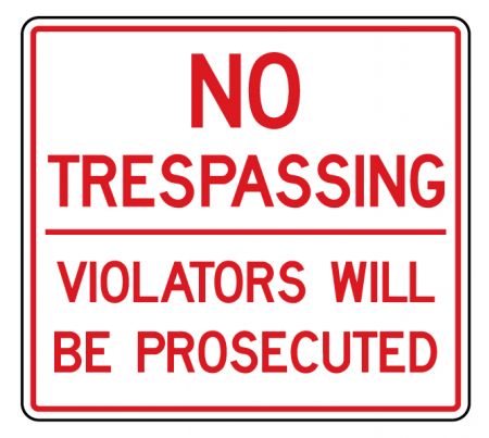 No Trespassing sign image