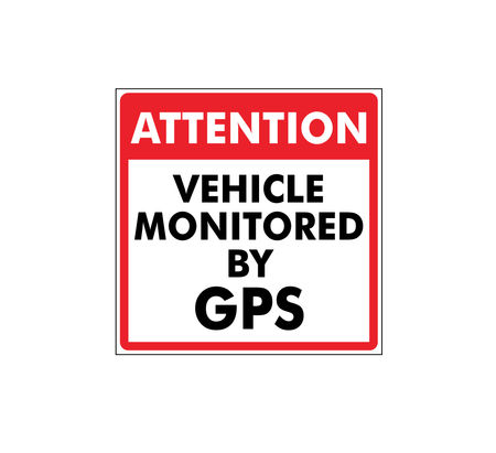 This vehicle monitored by GPS decal image