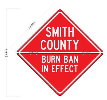 Smith County Burn Ban In Effect Folding Sign Image