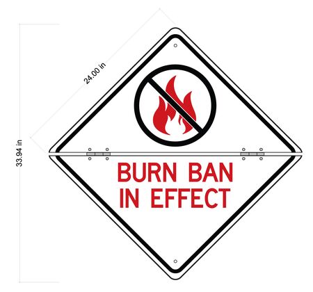 Folding Burn Ban In Effect 3 sign image