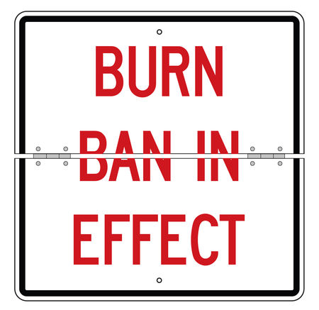 Folding Burn Ban In Effect 24 x 24 sign image