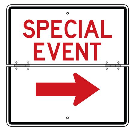 Folding Special Event Right Arrow 24 x 24 sign image