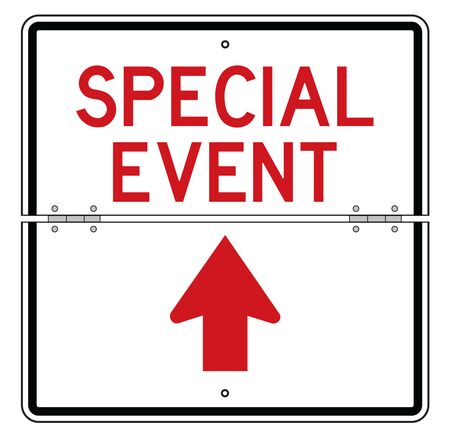 Folding Special Event Straight Arrow 24 x 24 sign image