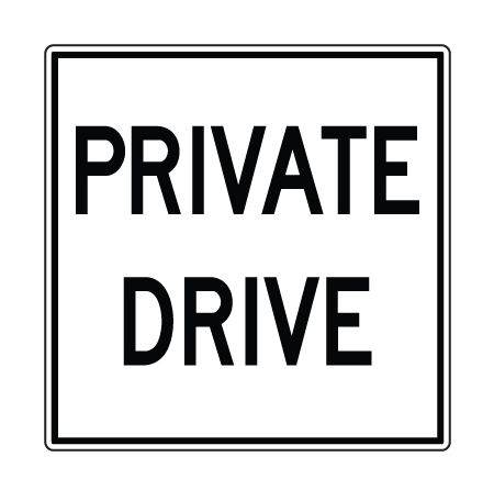 Private Drive sign image