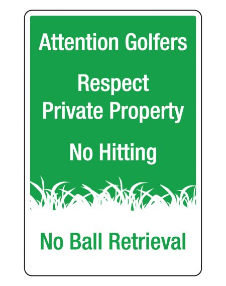 Attention Golfers v2 sign image