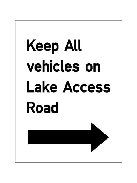 Kiepersol Estates Keep All Vehicles Access Road Sign Image Right