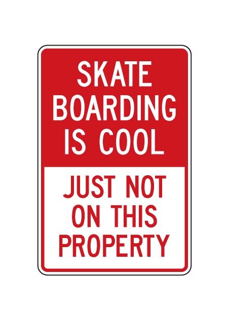 Skateboarding is Cool sign image