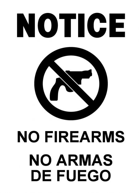 No Firearms decal image