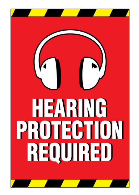 Ear Protection Required sign image