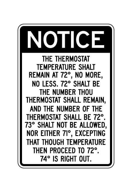 Thou Thermostat Temperature sign image