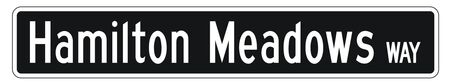 Hamilton Meadows Way 6x36 Street Sign Image