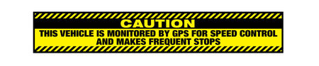 Caution Frequent Stops 5x30 decal image