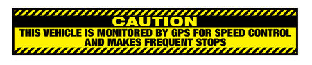 Caution Frequent Stops 6x36 decal image v2