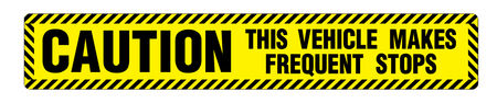 Caution Frequent Stops 6x36 Magnetic Image