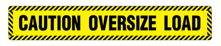 Caution Oversize Load 6x36 Magnetic Image