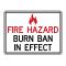 Burn Ban In Effect sign image