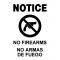 No Firearms decal image