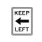 Keep Left arrow sign image