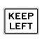 Keep Left text sign image