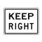 Keep Right text sign image