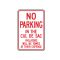No Parking Cul De Sac sign image