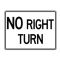 No Right Turn sign image