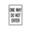 One Way Do Not Enter sign image