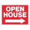 Open House right arrow yard sign