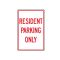 Resident Parking Only sign image