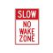 Slow no wake zone sign image