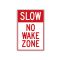 Slow no wake zone sign image