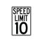 Speed Limit 10 MPH sign image