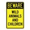 Beware Animals and Children sign image