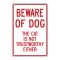 Beware of Dog and Cat sign image