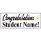 Congratulations student name banner image