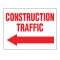 Construction Traffic left arrow sign image