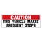 Caution Frequent Stops 2 decal image