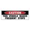 Caution Frequent Stops 3 decal image