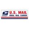 US Rural Mail Caution Frequent Stops decal image