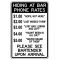 Hiding At Bar Phone Rates sign image