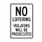 No Loitering sign image