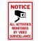 Notice Video Surveillance sign image