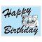 Pale Blue Happy Birthday sign image