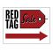 Red Tag Sale Right Arrow yard sign image