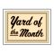 Beige Yard of the Month sign image